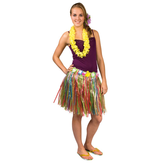 Boland hawaii rokje multi kleuren (45 cm)