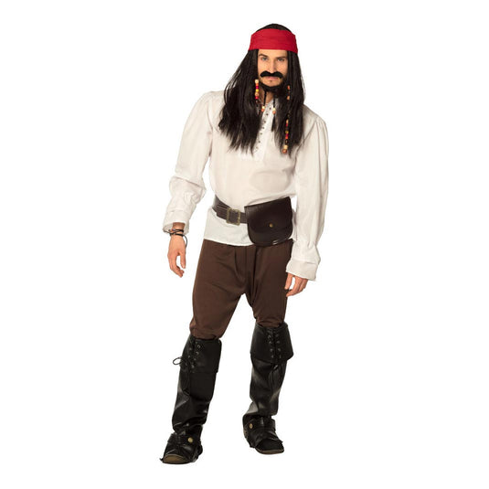 Boland pruik tobias met bandana, snor en baard