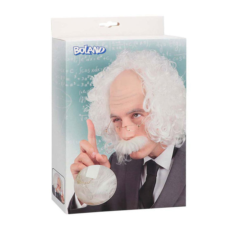 Load image into Gallery viewer, Boland pruik einstein met snor en bril
