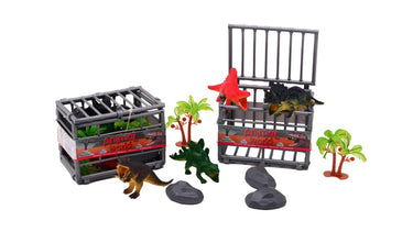 Johntoy john toy dinosaurussen in kooi 10-delig afmeting artikel lxbxh 11 x 8 x 8cm