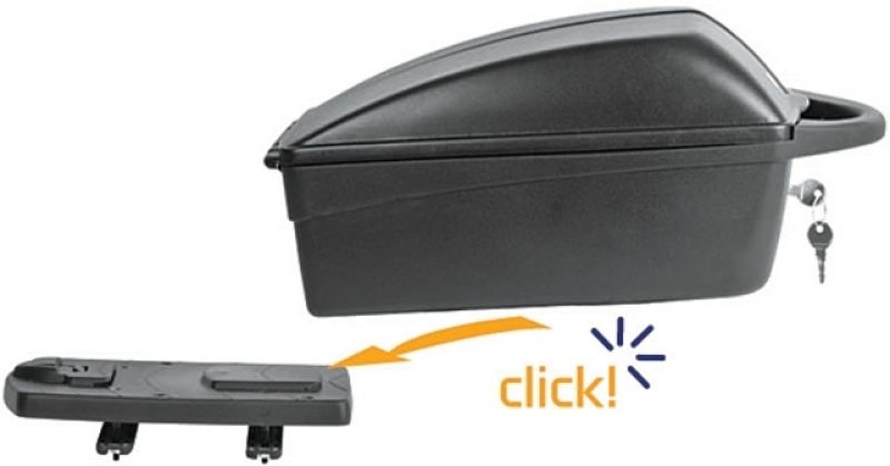 Load image into Gallery viewer, Topkoffer Polisport Luxe met quick release bagagedragerbevestiging - zwart
