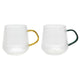 Svenska living drinkglas met gekleurd oor amber petrol zwart ø7,5x9,5cm 400ml