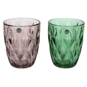 Drinkglas met relief 300ml doos a 8 ø8cm