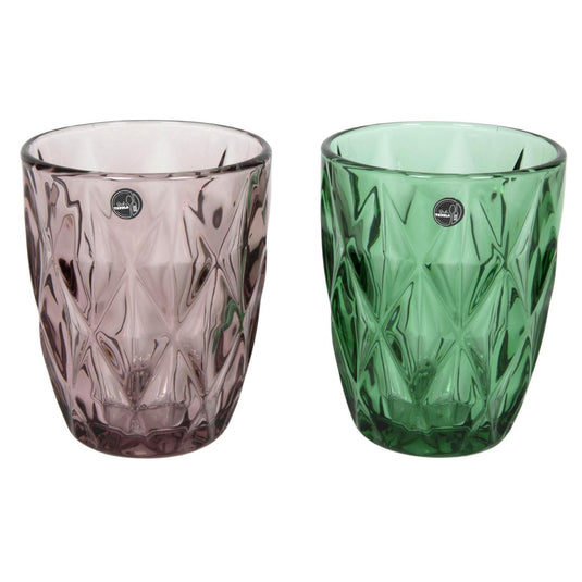 Drinkglas met relief 300ml doos a 8 ø8cm