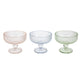 Glas op voet lines 170ml ø11,7x10cm roze blauw groen