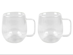 Dubbelwandig glas lines 2-delig