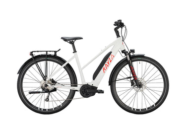 Kayza elektrische trekkingfiets tanana dry 4 mod. 22 ebike tanana dry 4 28 55 trap. 9sp white red