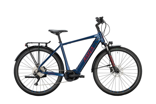 Kayza elektrische trekkingfiets talik dry 8 mod. 22 ebike talik dry 8 28 48 diam.10sp blue red