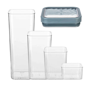 Curver kara voorraadbussen - set 0,5l + 2x1,2l + 1,8l + 2,4l - wit