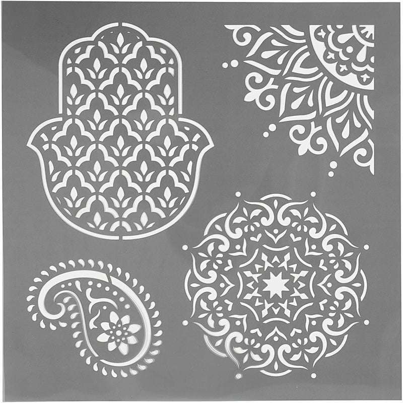 Load image into Gallery viewer, Https: www.cchobby.nl sjabloon-etnische-motieven-afm-30-5x30-5-cm-dikte-0-31-mm-1-vel
