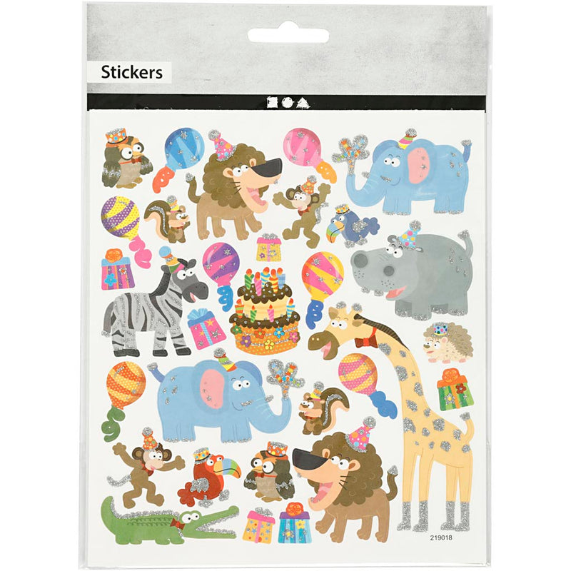 Afbeelding laden in galerijviewer, Https: www.cchobby.nl stickers-dieren-verjaardag-vel-15x16-5-cm-1-vel
