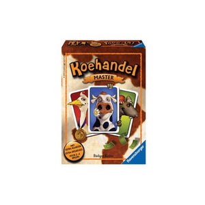 Ravensburger koehandel master hã©t kaartspel voor 2 tot en met 6 scrupuleuze koehandelaren vanaf 10 jaar.