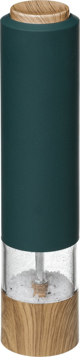 5five elektrische pepermolen kunststof groen 22 cm - pepermaler - kruiden en specerijen vermalers