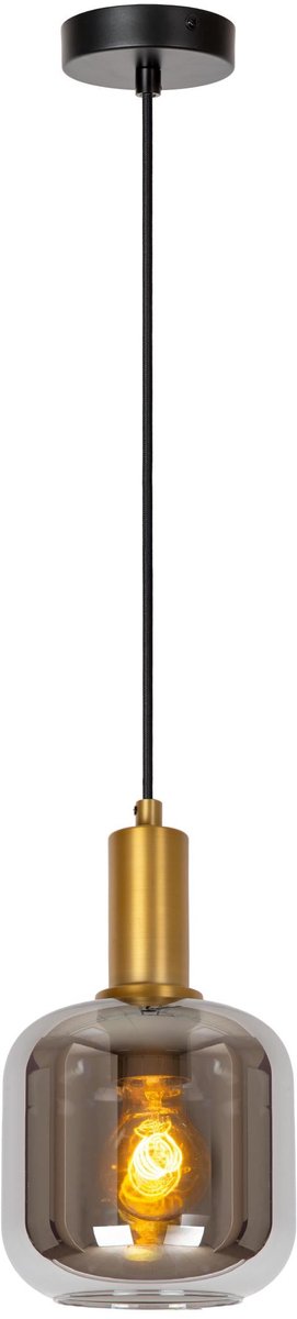 Lucide joanet - hanglamp - ø 16 cm - 1xe27 - fumé