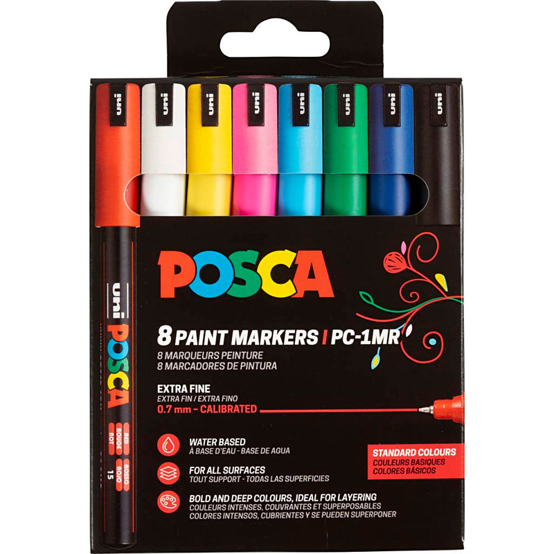 Load image into Gallery viewer, Https: www.cchobby.nl posca-marker-afm-pc-1mr-lijndikte-0-7-mm-extra-fijn-8-stuk-1-stuk
