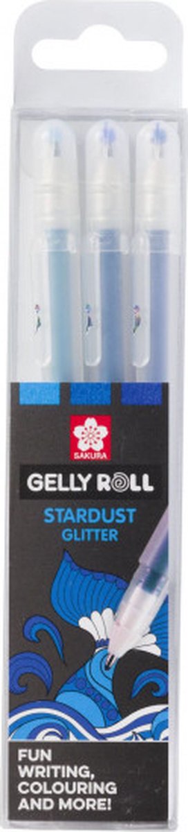 Sakura unieke collectie van 3 gelly rolls stardust - ocean