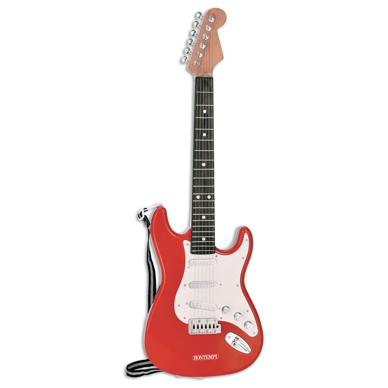 Load image into Gallery viewer, Bontempi Elektrische Gitaar Rood met Gitaarband
