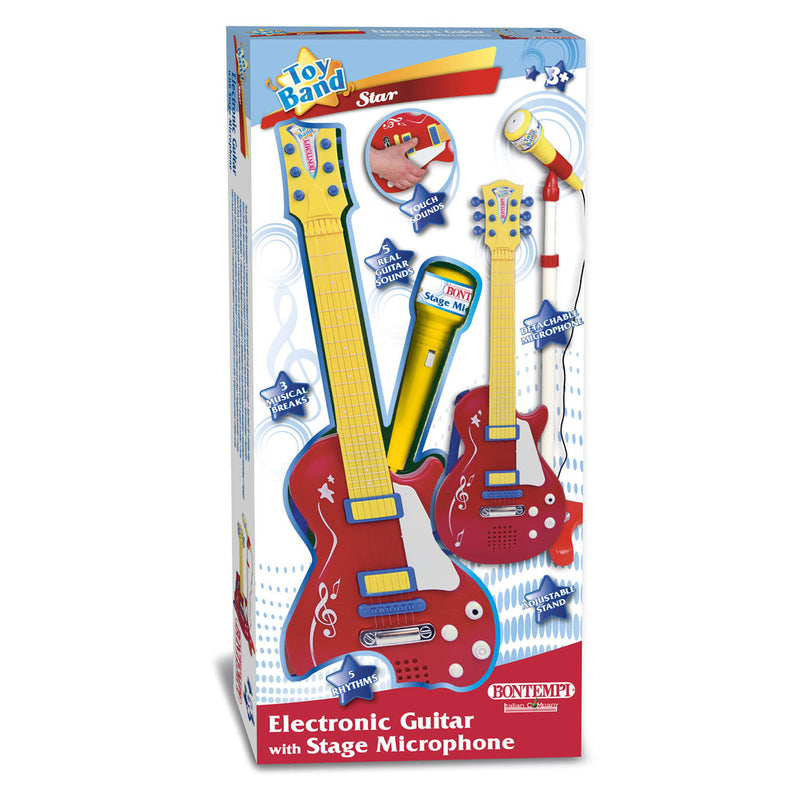 Load image into Gallery viewer, Bontempi Elektrische Gitaar met Stage Microfoon
