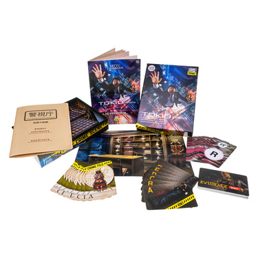 Tactic crime scene tokyo 2000 – bordspel – misdaadspel – complex stadsdrama in japan – diepgaand onderzoek en deductie – crime scene serie – game storm studio – 1 of meer spelers – vanaf 18 jaar