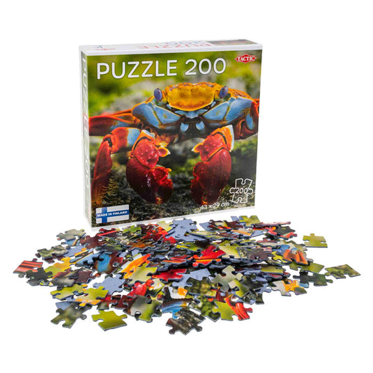 Tactic colourful crab – puzzel – 200 stukjes – kleurrijk zeeleven – strak en rustgevend ontwerp – hoogwaardige scandinavische kwaliteit