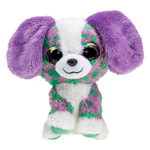 Lumo stars pluche knuffel hond rekku 15cm met grote ogen.