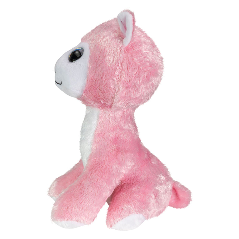 Afbeelding laden in galerijviewer, Lumo stars knuffel lama olivia 24cm pluche speelgoed roze wit.
