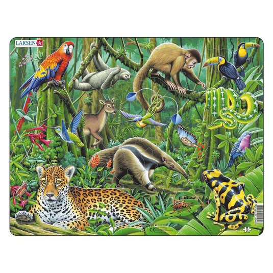 Selecta larsen legpuzzel dieren - zuid amerikaans regenwoud, 70st.