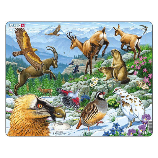 Selecta larsen legpuzzel dieren - alpen, 55st.