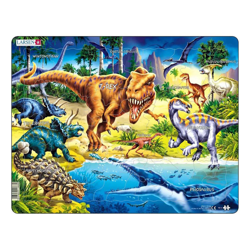 Load image into Gallery viewer, Selecta larsen legpuzzel dieren - dinosaurussen uit het krijt tijdperk , 57st.
