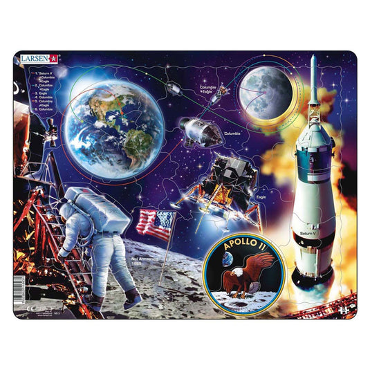 Selecta larsen legpuzzel reis naar de maan - ruimtevaart apollo 11, 50st.