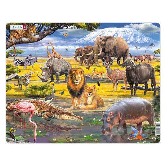Selecta larsen legpuzzel dieren - afrikaanse savanne, 43st.