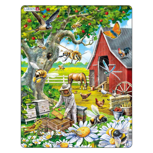 Selecta larsen legpuzzel dieren - de imker bij de bijen, 53st.