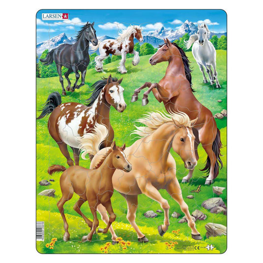 Selecta larsen legpuzzel dieren - paarden, 65st.