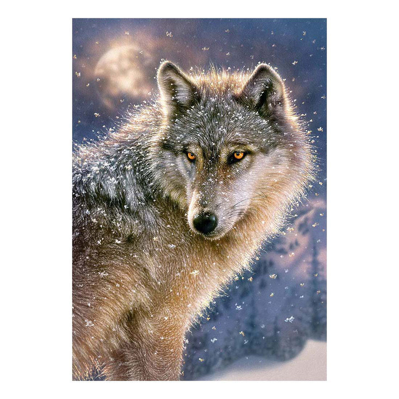 Afbeelding laden in galerijviewer, Castorland lone wolf – puzzel – 500 stukjes – satijnen afwerking – perfecte pasvorm – europese kwaliteit
