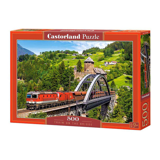 Castorland legpuzzel train on the bridge, 500st.