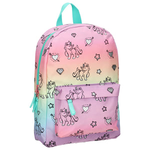 Milky kiss regenboog en eenhoorns rugzak