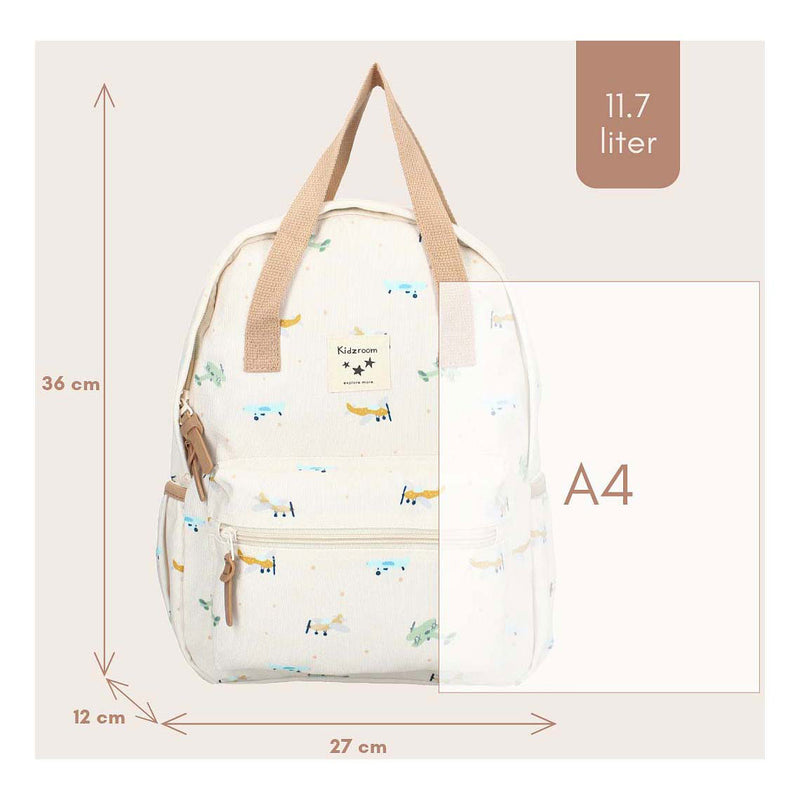 Load image into Gallery viewer, Kidzroom rugzak lille small talk vliegtuigen
