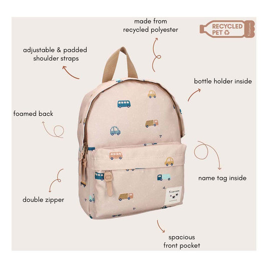Kidzroom rugzak paris sweet cuddles voertuigen