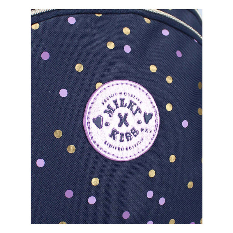 Load image into Gallery viewer, Milky kiss rugzak dotted delight paars gouden stippen, 3-vaks
