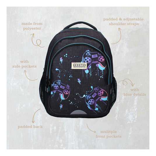Vadobag skooter rugzak game face on gameprint