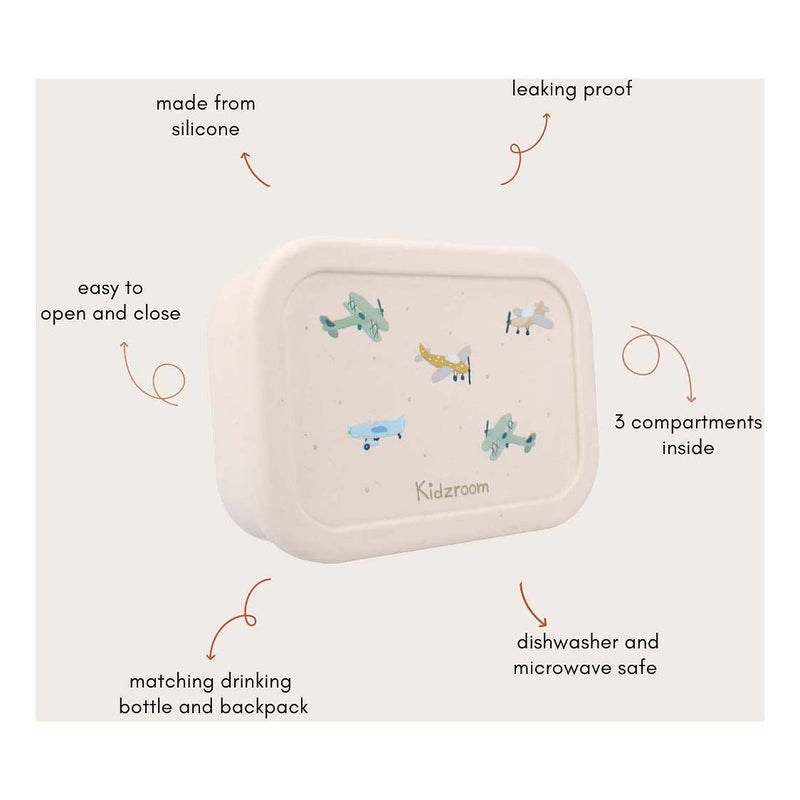 Load image into Gallery viewer, Kidzroom broodtrommel lovely lunch vliegtuigen
