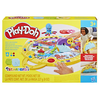 Hasbro play-doh opvouw en meeneem speelmat - boetseerklei - 4 play-doh potjes - eenvoudig op te bergen - knutselen voor kinderen