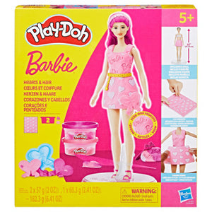 Play-doh -set barbiepop hartjes en haar - boetseerklei