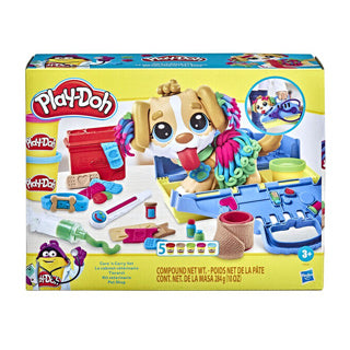 Play-doh dierenarts speelset - boetseerklei - inclusief 5 potjes - knutselen voor kinderen