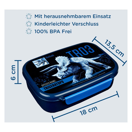 Undercover jurassic world lunchbox blauw