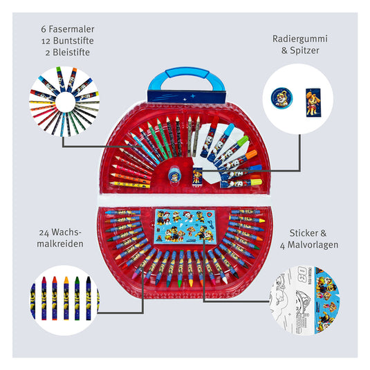 Otto simon paw patrol 51-delige kleurkoffer