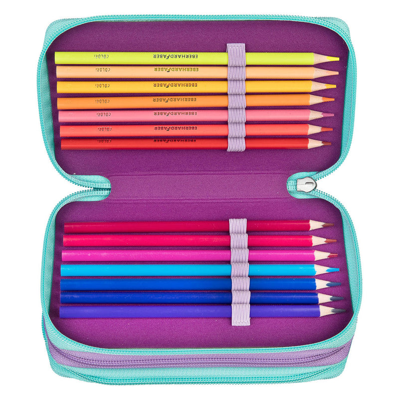 Afbeelding laden in galerijviewer, Undercover etui disney frozen 3-vaks gevuld schoolset multi kleuren.
