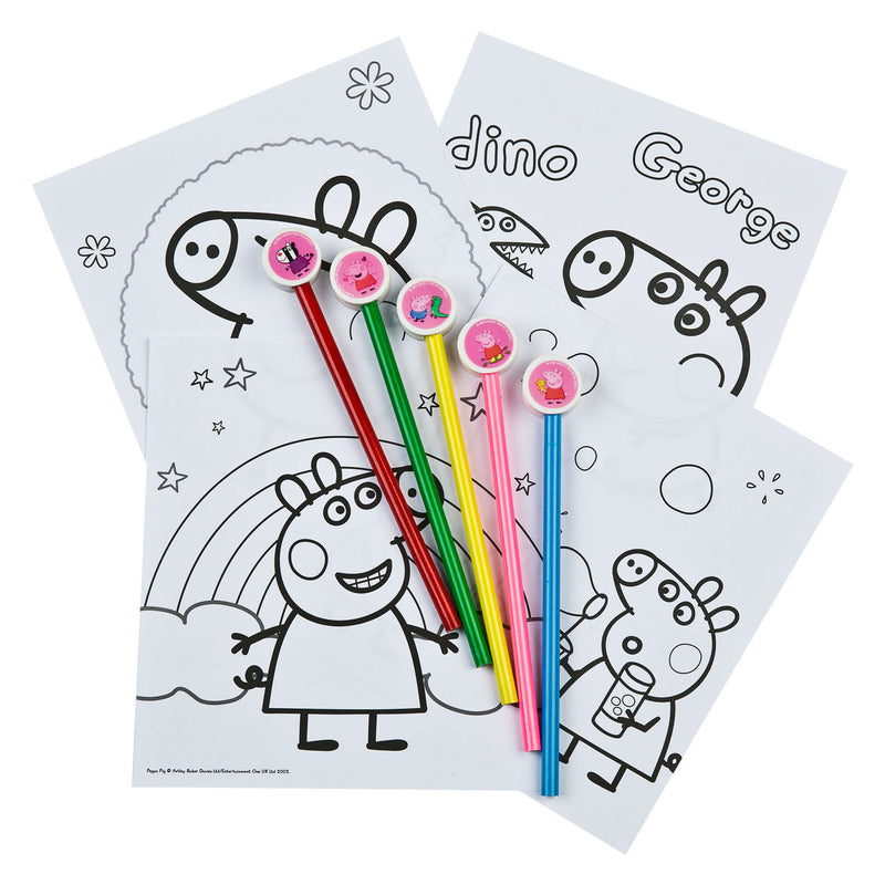 Load image into Gallery viewer, Undercover kleurblok peppa pig met 5 kleurpotloden
