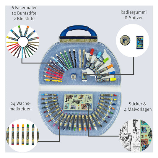 Undercover kleurkoffer jurrasic world, 51dlg.