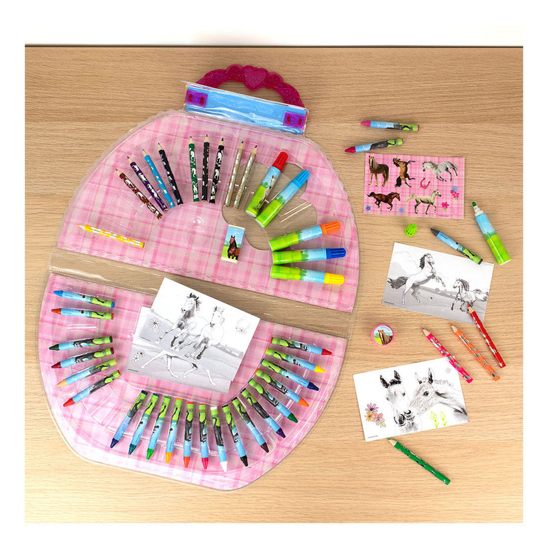 Load image into Gallery viewer, Undercover kleurkoffer paarden, 51dlg.
